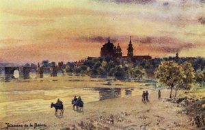 Norte de España: Talavera de la Reina, Desde las orillas del Tajo (litografía en color)