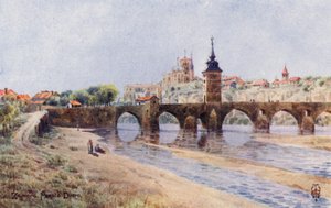 Norte de España: Zamora, Desde la ribera del Duero (litografía en color) de Edgar T. A. Wigram
