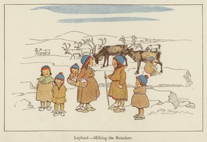 Laponia, ordeñando el reno de Edith Farmiloe
