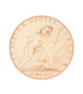 Hércules armado con una maza a punto de cruzar los Alpes, 1744 de Edmé Bouchardon