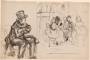 Escena en un café de París de Edme Alexis Alfred Dehodencq