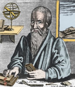 Retrato de William Postel (1510-81) - Retrato de Guillaume Potel (1510-1581) orientalista, filólogo y teósofo de denominación católica francesa. Grabado por Edme de Boulonois de Edme de Boulonois