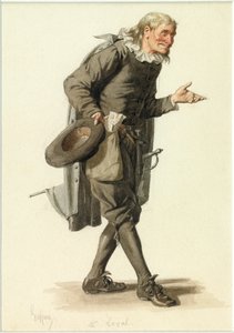 Retrato de Monsieur Loyal, c.1870 (acuarela) de Edmond Aime Florentin Geffroy