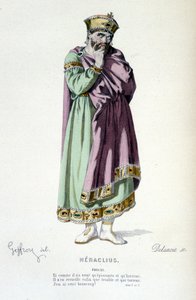 El personaje de Phocas en la tragedia Heraclius - Teatro Completo: (Colección de obras de Corneille) dibujo de Geffroy, grabado de Delanoix - ed. Laplace, Sanchez et Cie, París 1884 de Edmond Aime Florentin Geffroy