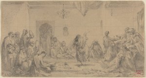 Interior con bailarina de Edmond Hédouin