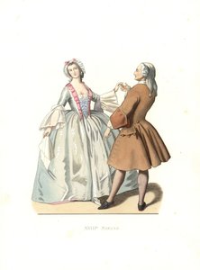 Maestro de baile y joven veneciana de Edmond Lechevallier Chevignard