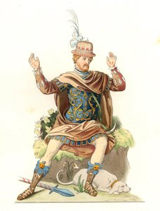 Caballero francés con traje antiguo de Edmond Lechevallier Chevignard