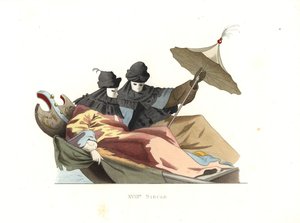 Venecianos con máscaras bauta