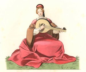 Mujer de la nobleza inglesa de Edmond Lechevallier Chevignard