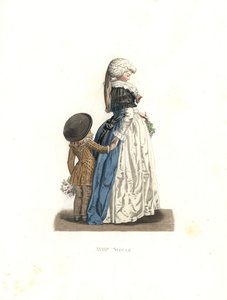 Joven mujer y niño pequeño, Francia de Edmond Lechevallier Chevignard