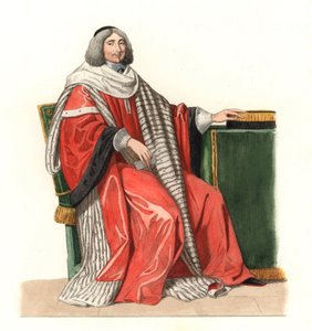 Jean Antoine de Mesme, señor de Irval, conde de Avaux, magistrado francés siglo XVII, después de una pintura de 1653, por Philippe de Champaigne - Litografía basada en una ilustración de Edmond Lechevallier-Chevignard de Edmond Lechevallier Chevignard