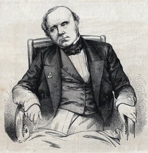 Retrato de Augustin Thierry (1795-1856), historiador francés. Grabado por Chevignard en "Le Magasin Picturesque" de Edmond Lechevallier Chevignard