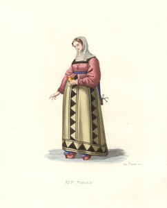 Mujer de Burgos, España de Edmond Lechevallier Chevignard