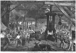 Forja de la Compañía Derosne y Cail, Grenelle, ilustración de 