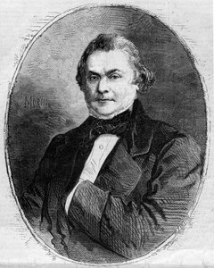Retrato de Claude Alphonse Delangle (1797-1869), magistrado y político francés. Grabado por Morin en “The Illustrous World” n°63 del 26 de junio de 1858. de Edmond Morin