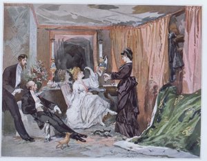 El camerino de Hortense Schneider en el Théâtre des Variétés de Edmond Morin