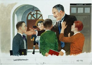 Despedida de "Corazón" de Edmondo De Amicis (dibujo)
