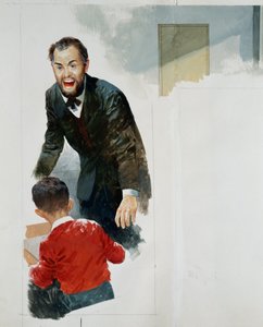 Los exámenes de "Corazón" de Edmondo De Amicis (1846-1908), dibujo de Edmondo de Amicis