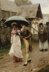 Una Mañana de Domingo Lluviosa, 1896 de Edmund Blair Leighton