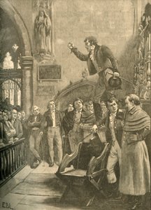 Reunión electoral en Irlanda, 1826 c. 1890 de Edmund Blair Leighton