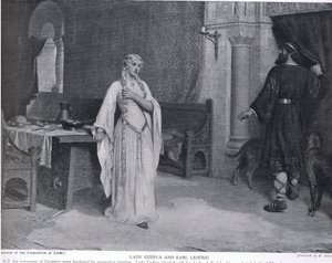 Lady Godiva y Earl Leofric, ilustración de 