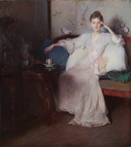 Arreglo en rosa y gris (Té de la tarde) de Edmund Charles Tarbell
