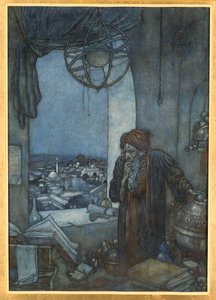 Un muecín de la Torre de la Oscuridad de Edmund Dulac
