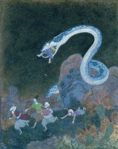 Un cuento de hadas serbio: El episodio de la serpiente (acuarela sobre papel) de Edmund Dulac