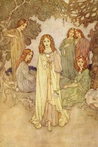 Las Ninfas, del "Jardín del Paraíso de Edmund Dulac