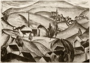 Paisaje con casas de Edmund Fabry