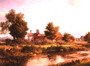 Vista de Unstead House, cerca de Bramley de Edmund Gill