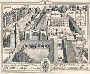 New College, Oxford, c1905 de Edmund Hort New