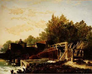 Bucks Dañados por la Inundación, Mapledurham, Berks, Mañana de Edmund John Niemann