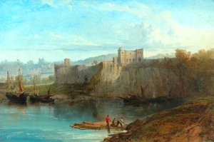 Castillo de Chepstow en el Wye, 1872 de Edmund John Niemann