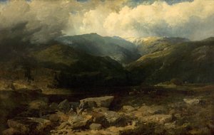 Caza de ciervos en las tierras altas, un disparo tranquilo, 1860 de Edmund John Niemann