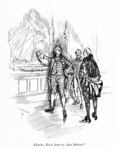 Ilustración para La Escuela del Escándalo de Sheridan (grabado) de Edmund Joseph (after) Sullivan