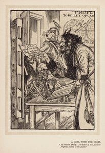 La guirnalda del Kaiser: Un trato con el diablo (litografía) de Edmund Joseph (after) Sullivan