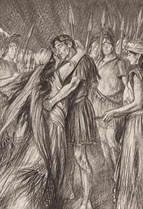 William Shakespeare Antonio y Cleopatra, Acto IV, Escena 4 (litografía) de Edmund Joseph (after) Sullivan