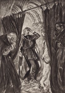 William Shakespeare La Tragedia de Hamlet, Príncipe de Dinamarca, Acto III, Escena 1 (litografía) de Edmund Joseph (after) Sullivan