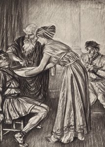 William Shakespeare La Tragedia de Tito Andrónico, Acto V, Escena 2 (litografía)