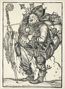 Herr Michel ADC, al Príncipe Heredero a su regreso de la Tierra Prometida, ilustración de The Kaiser