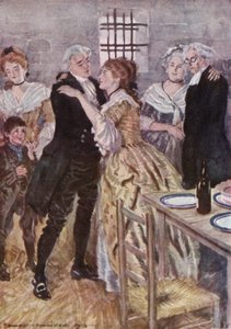 Ilustración para El Vicario de Wakefield de Oliver Goldsmith de Edmund Joseph Sullivan
