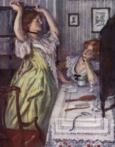 Ilustración para El Vicario de Wakefield de Oliver Goldsmith de Edmund Joseph Sullivan