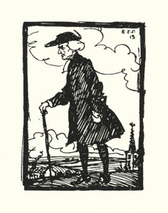 Ilustración para El vicario de Wakefield de Oliver Goldsmith de Edmund Joseph Sullivan