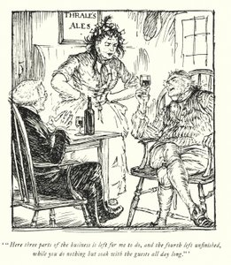 Ilustración para El Vicario de Wakefield de Oliver Goldsmith de Edmund Joseph Sullivan