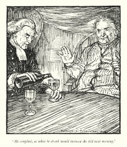 Ilustración para El Vicario de Wakefield de Oliver Goldsmith de Edmund Joseph Sullivan