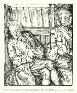 Ilustración para El vicario de Wakefield de Oliver Goldsmith de Edmund Joseph Sullivan