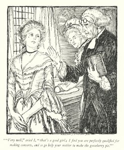 Ilustración para The Vicar of Wakefield de Oliver Goldsmith de Edmund Joseph Sullivan