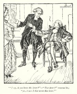 Ilustración para El Vicario de Wakefield de Oliver Goldsmith de Edmund Joseph Sullivan