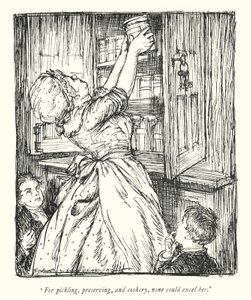 Ilustración para El Vicario de Wakefield de Oliver Goldsmith de Edmund Joseph Sullivan